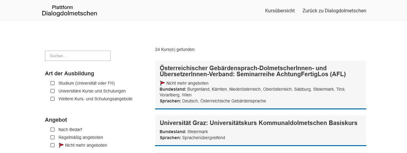 Screenshot Datenbank